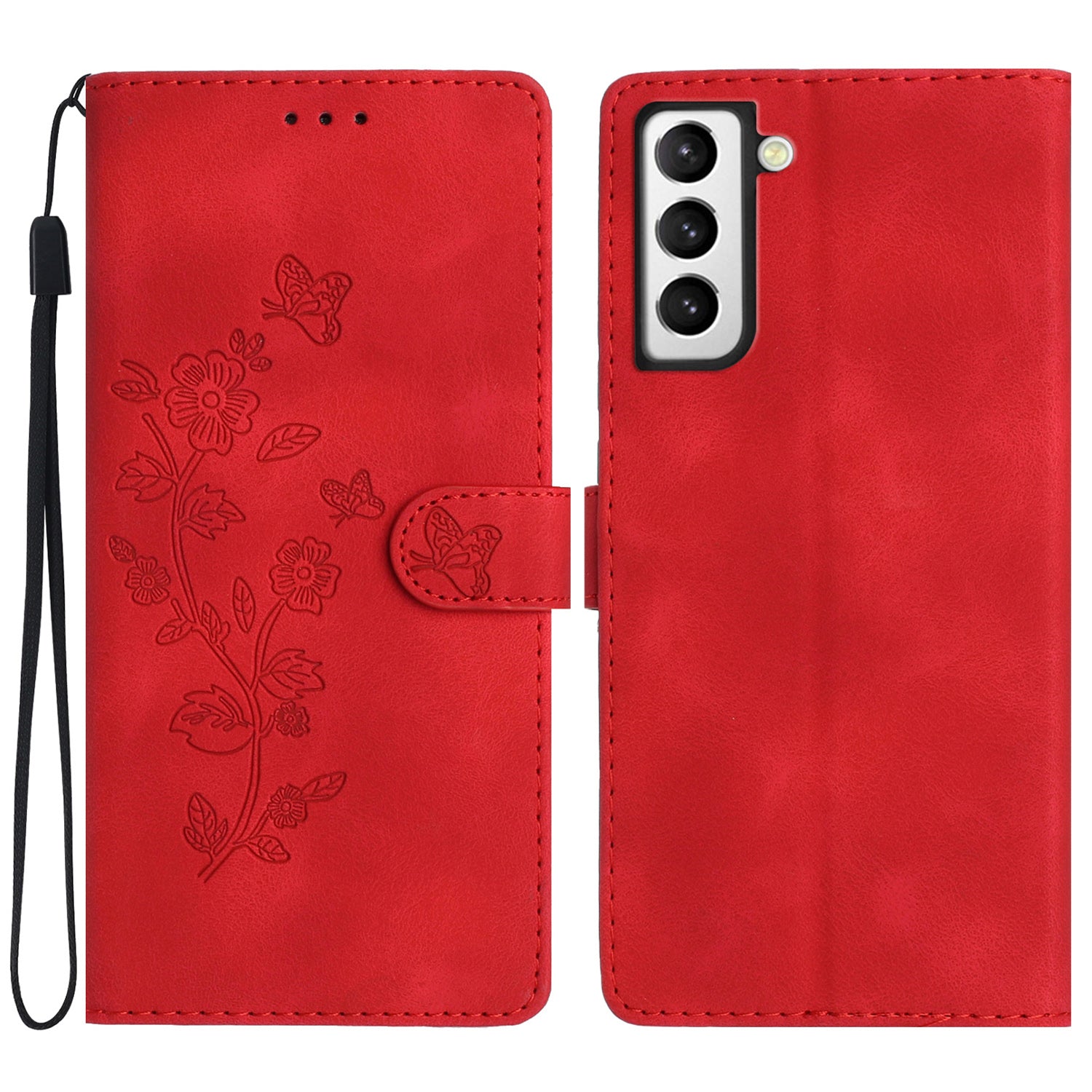 For Samsung Galaxy S21 5G PU Leather Wallet Case Stand Flower Imprint Smartphone Cover For Samsung Galaxy S21 5G PU Leather Wallet Case Stand Flower Imprint Smartphone Cover